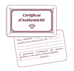 certificat authenticité or